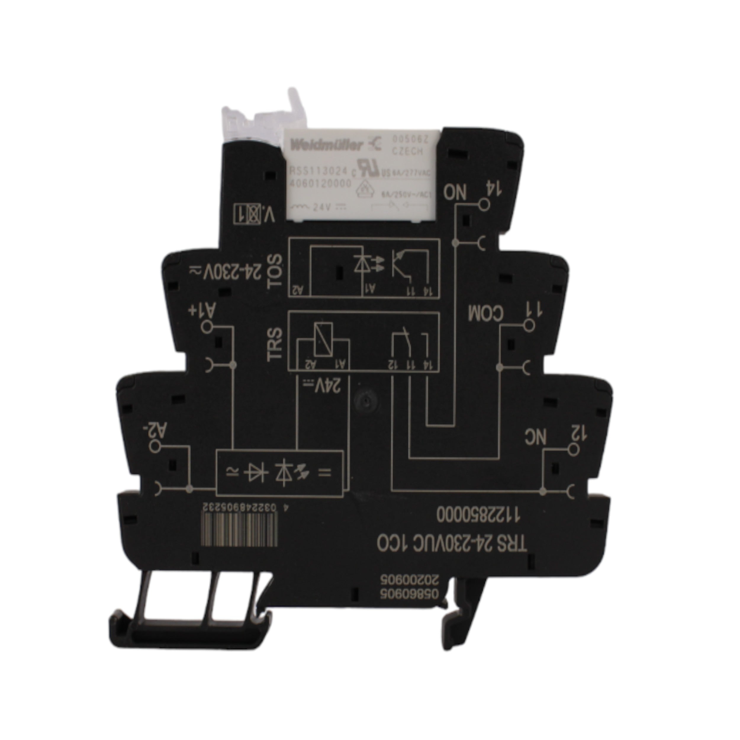 Relè 1via 6A range di tensione 24-230VUC TRS RC 1CO Weidmuller