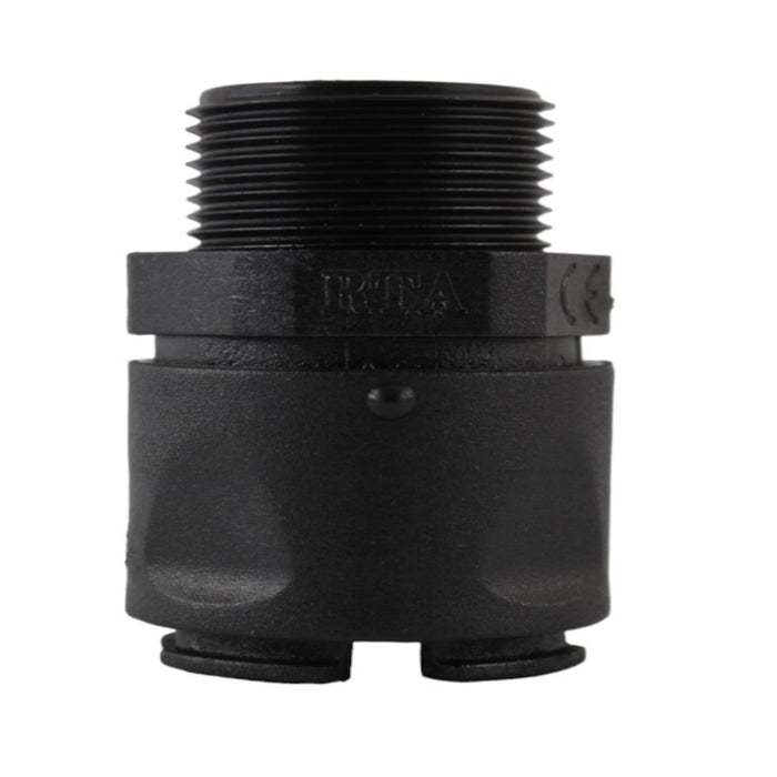 Raccordo diritto nero IP66/68 17mm M25 serie RTA Bticino