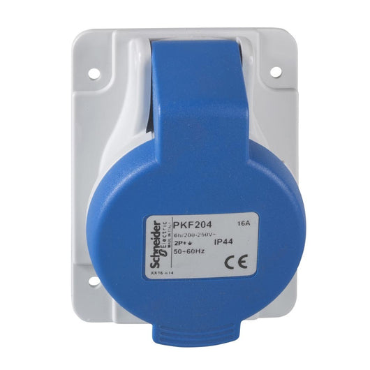 Presa da incasso inclinata IP44 16A 220V 2P+T Schneider