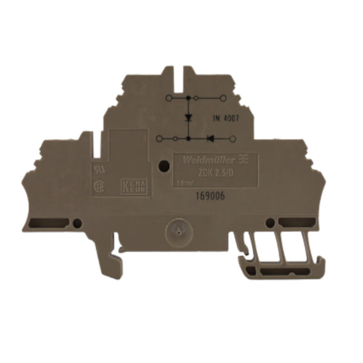 Morsetto portadiodo 2,5mmq 1 piano 2 conduttori Weidmuller