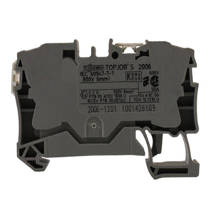 Morsetto passante grigio 1 piano 2 conduttori 6 mmq Wago