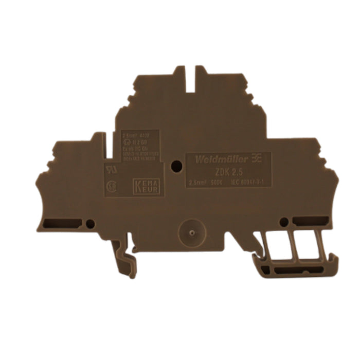 Morsetto passante beige 2,5 mmq 2 piani 2x2 conduttori Weidmuller