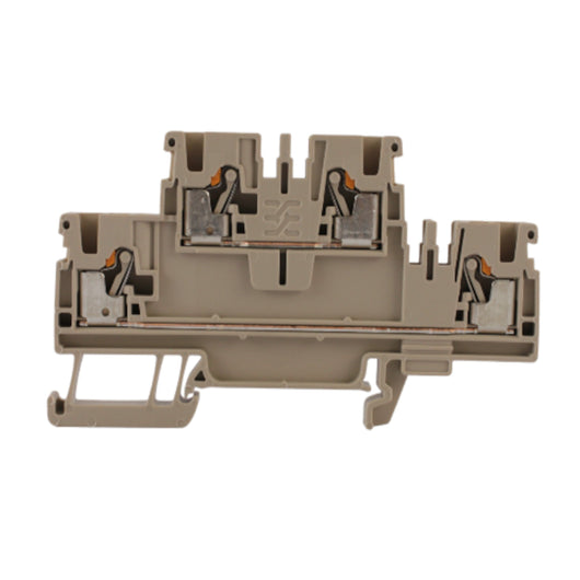 Morsetto passante beige 2,5MMQ 2 piani 2X2 conduttori Weidmuller