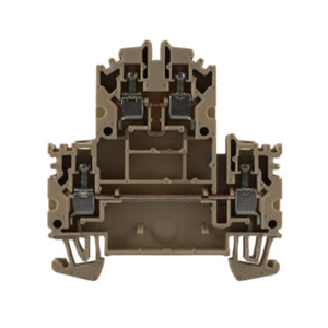 Morsetto passante beige 2,5MMQ. 2 piani 2X2 conduttori Weidmuller