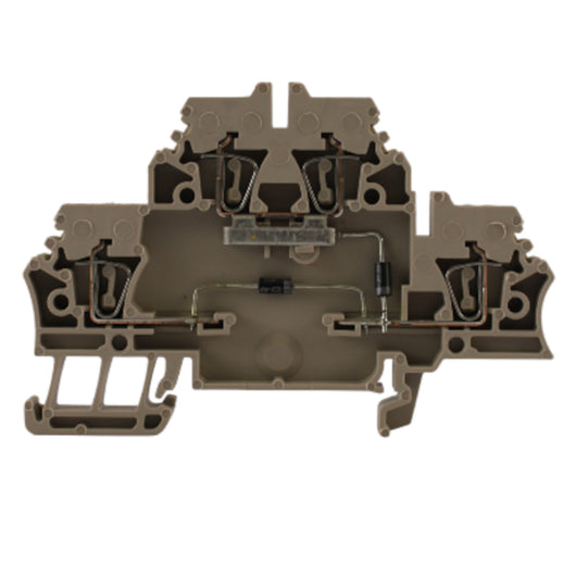 Morsetto portadiodo 2,5mmq 1 piano 2 conduttori Weidmuller