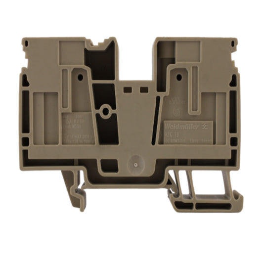 Morsetto passante beige 16mmq 1 piano 2 conduttori Weidmuller