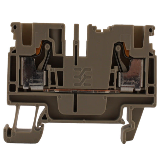 Morsetto passante beige 4mmq 1 piano 2 conduttori Weidmuller