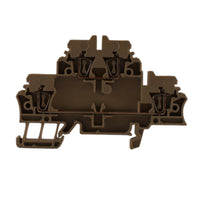 Morsetto passante beige 2,5 mmq 2 piani 2x2 conduttori Weidmuller