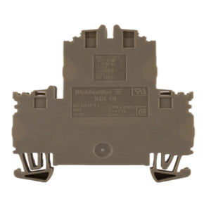 Morsetto passante beige 2,5MMQ. 2 piani 2X2 conduttori Weidmuller