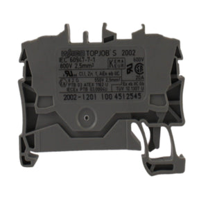 Morsettiera passante grigia 24A 2,5mmq 1 piano 2 vie Wago