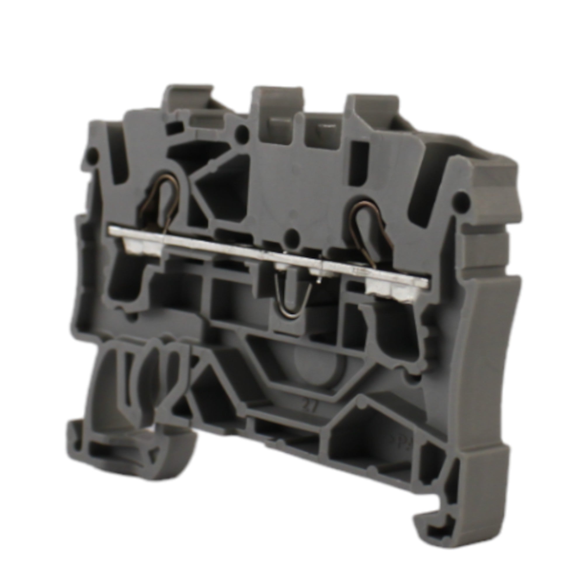 Morsettiera passante grigia 24A 2,5mmq 1 piano 2 vie Wago