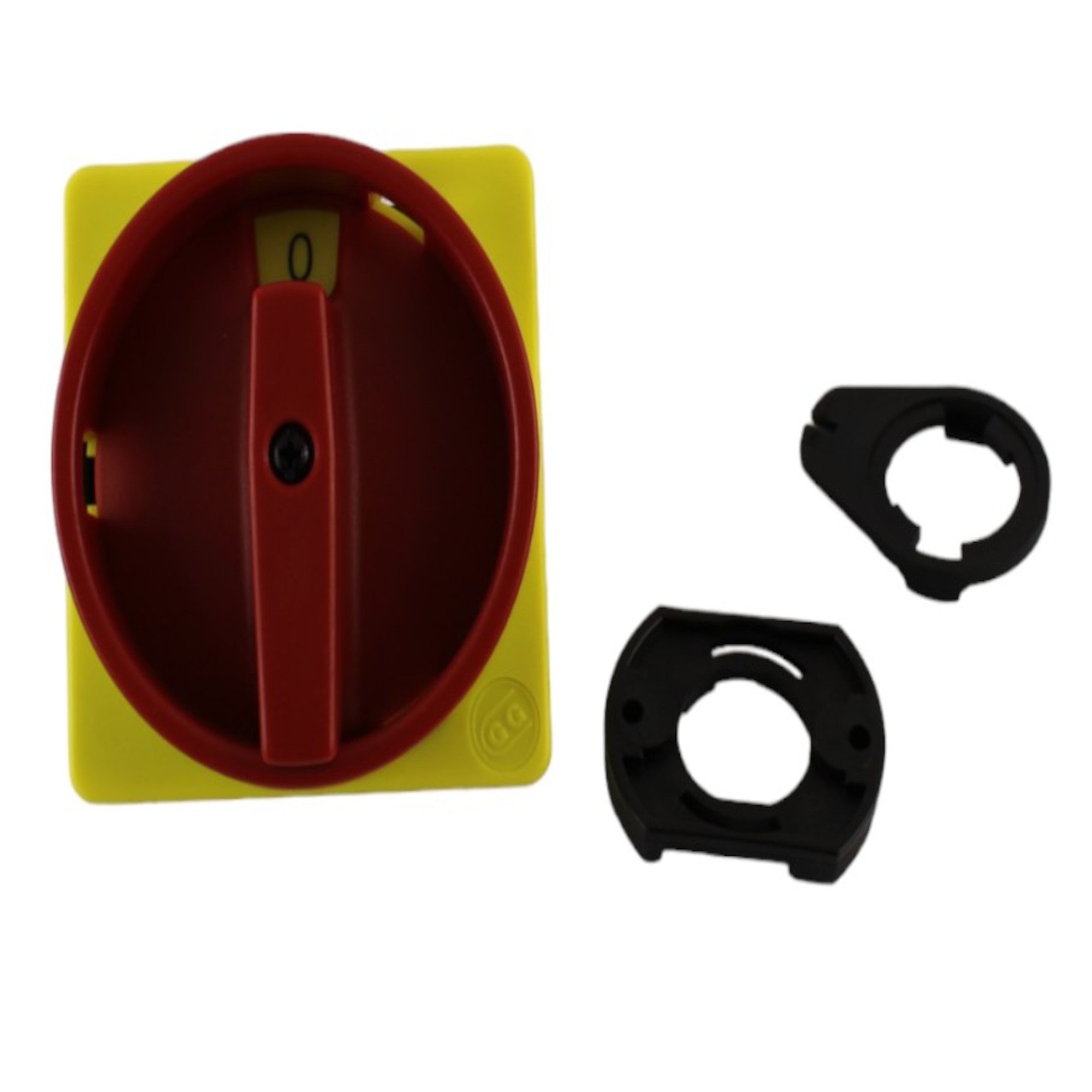 Maniglia 67 X 67 giallo/rosso 1-0-2 lucchettabile IP65 Giovenzana