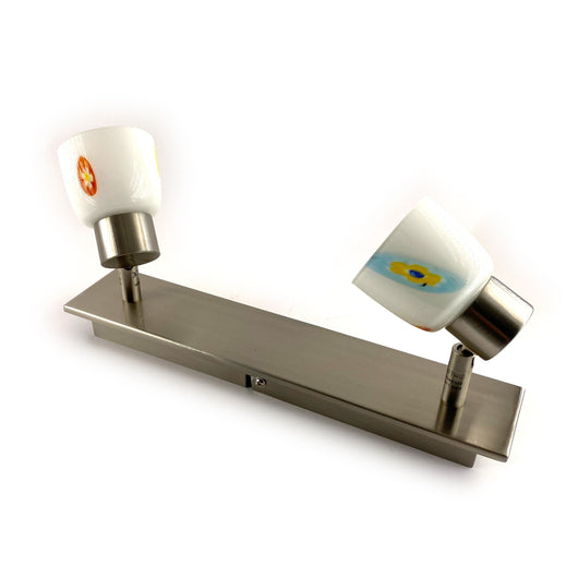 Stecca 2 faretti con vetro max 2X50W GU10 Aleyay