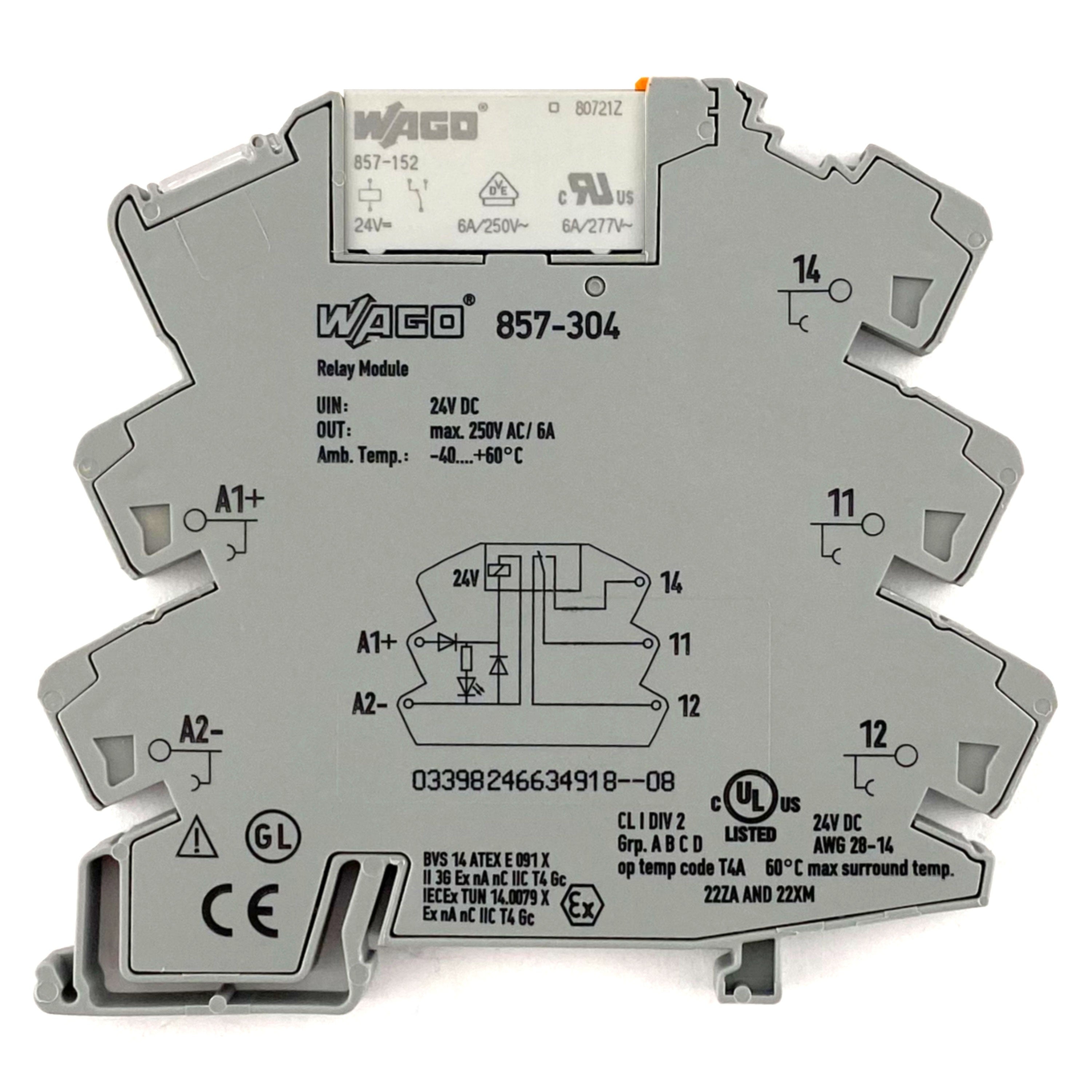 Relè statico 1 vie 6A+ 24VDC Wago