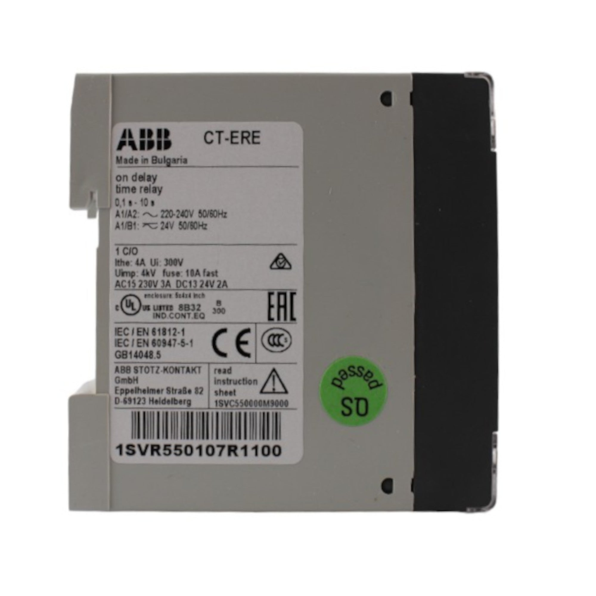 Relè temporizzato 24V c.a./c.c., 220-240V c.a. ABB