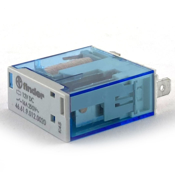 Relè industriale faston 4,8 1vie 16A 12VCC Finder