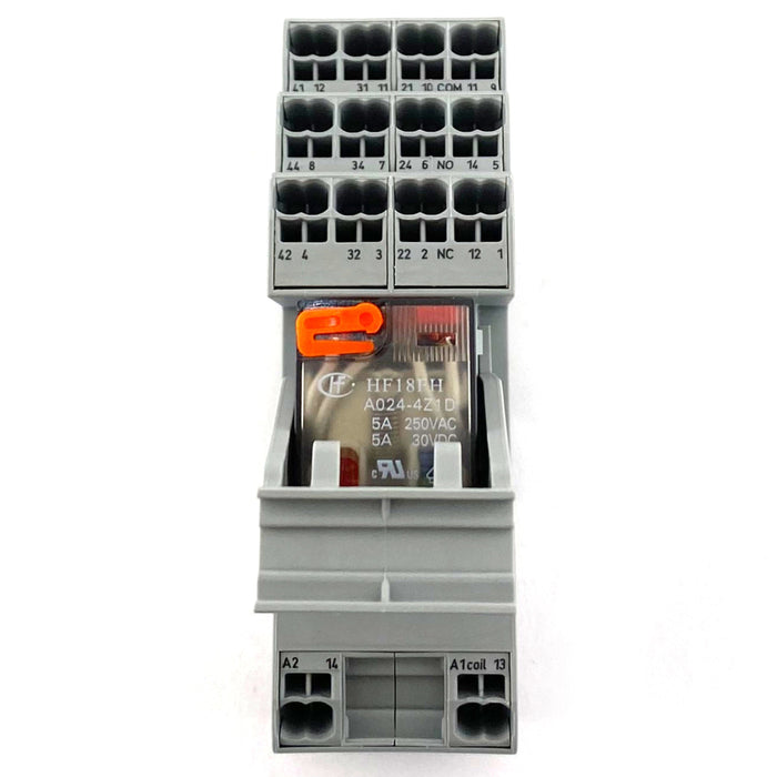 Relè di scambio con zoccolo 24 VAC 4VIA Wago