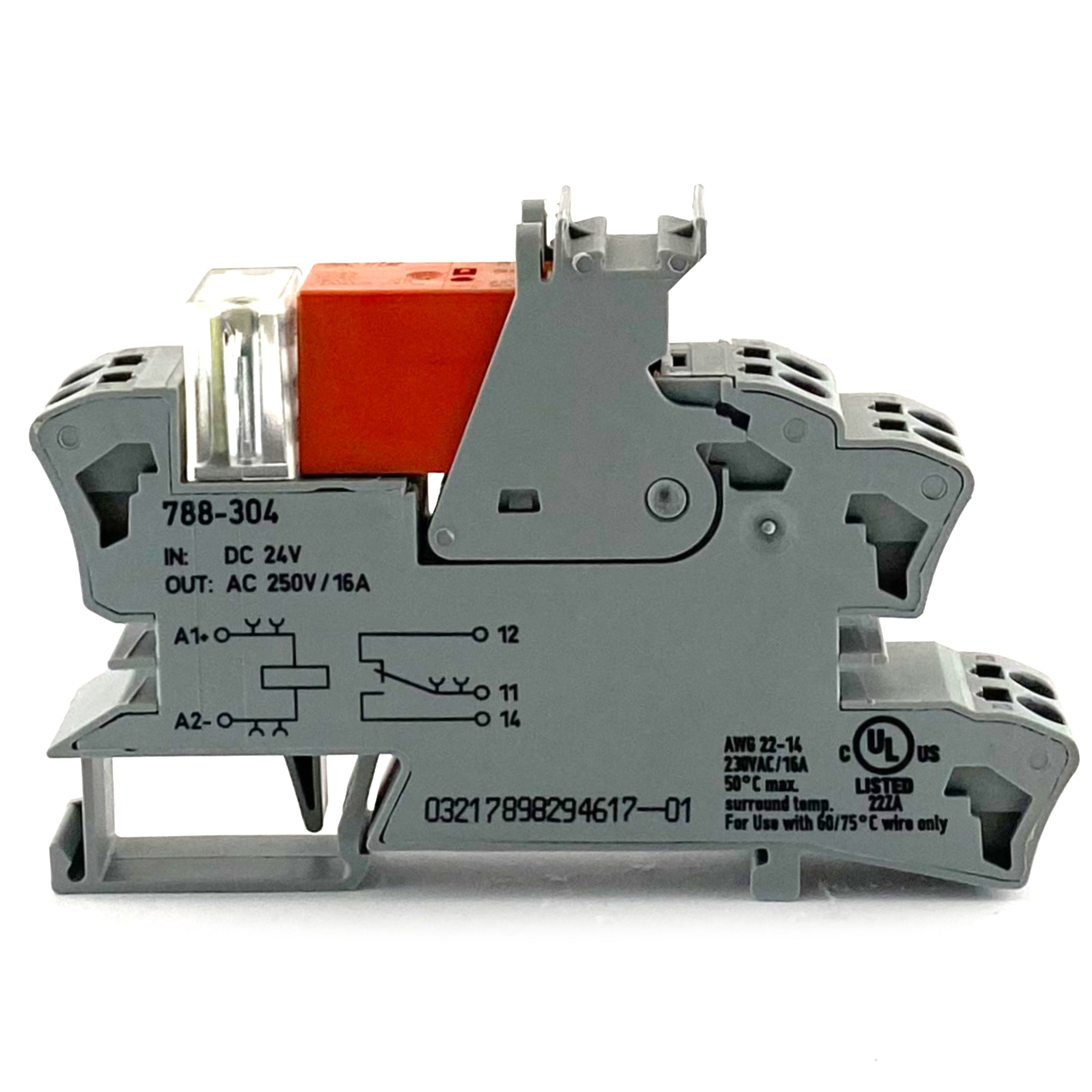 Relè di scambio con zoccolo 24VDC 16A 1via+diodo Wago