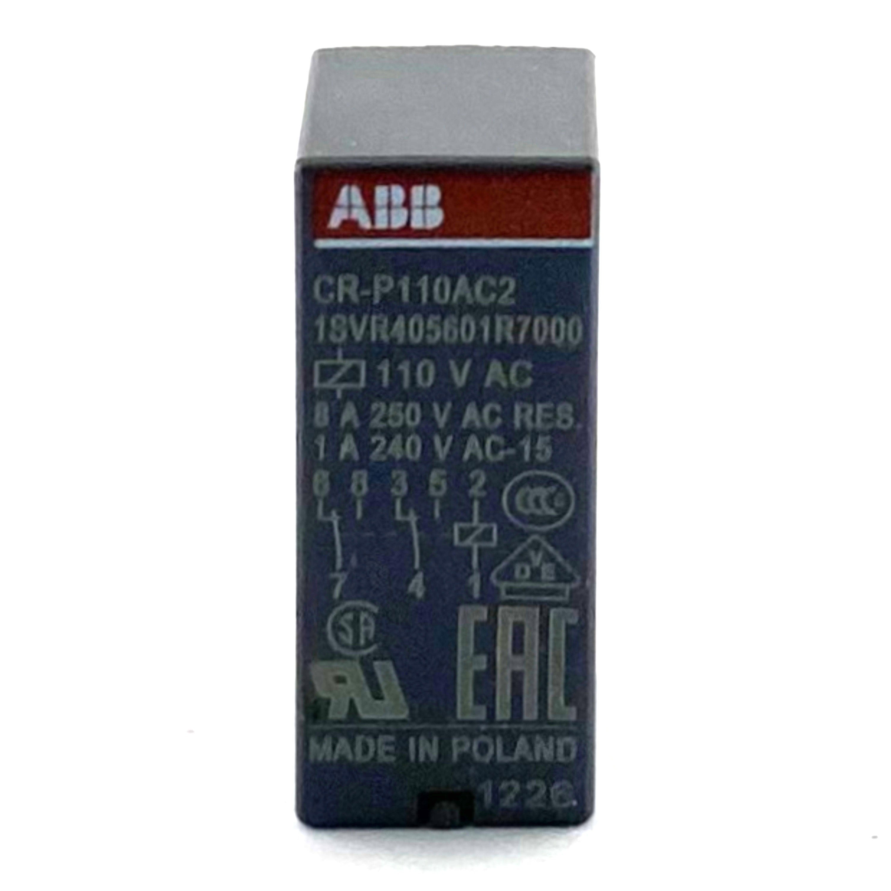 Relè deviatore 2 vie 110 vac Abb