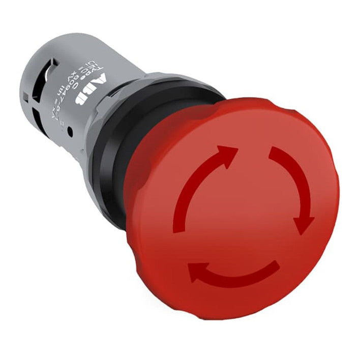 Pulsante fungo riarmo D.40/H.30 monoblocco 1NO+1NC Abb