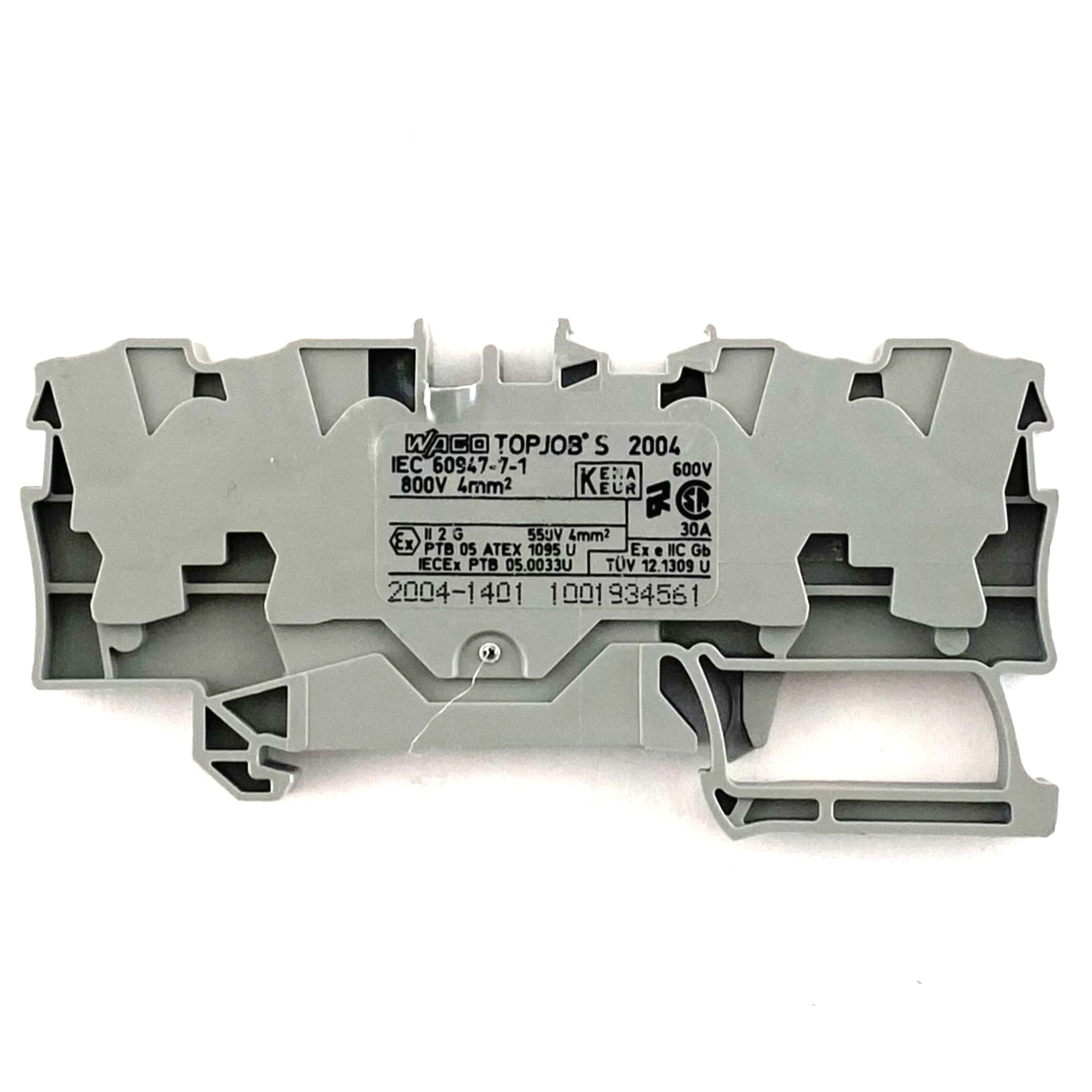 Morsetto passante grigio 4,0mmq. Wago