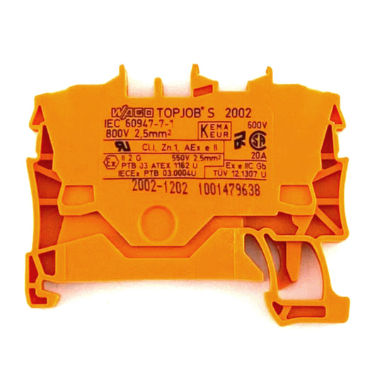 Morsetto passante arancio 2,5mmq. Wago