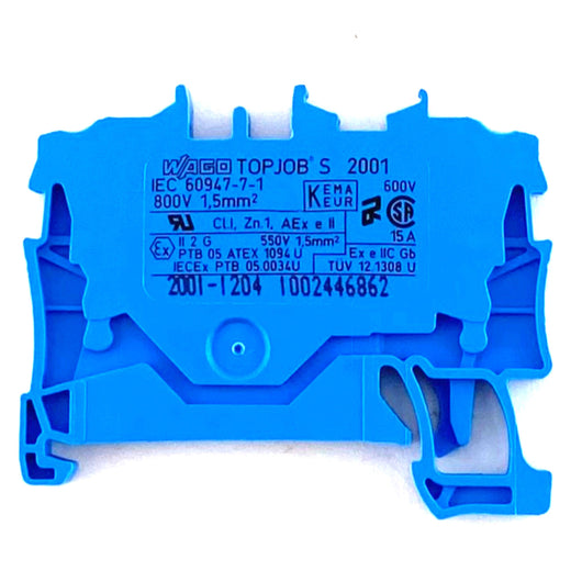 Morsetto passante blu 1,5 mmq. Wago