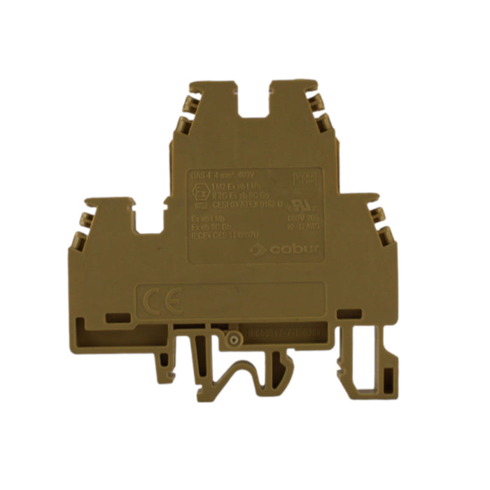 Morsetto a vite passante a due piani, 4 mm, beige Cabur