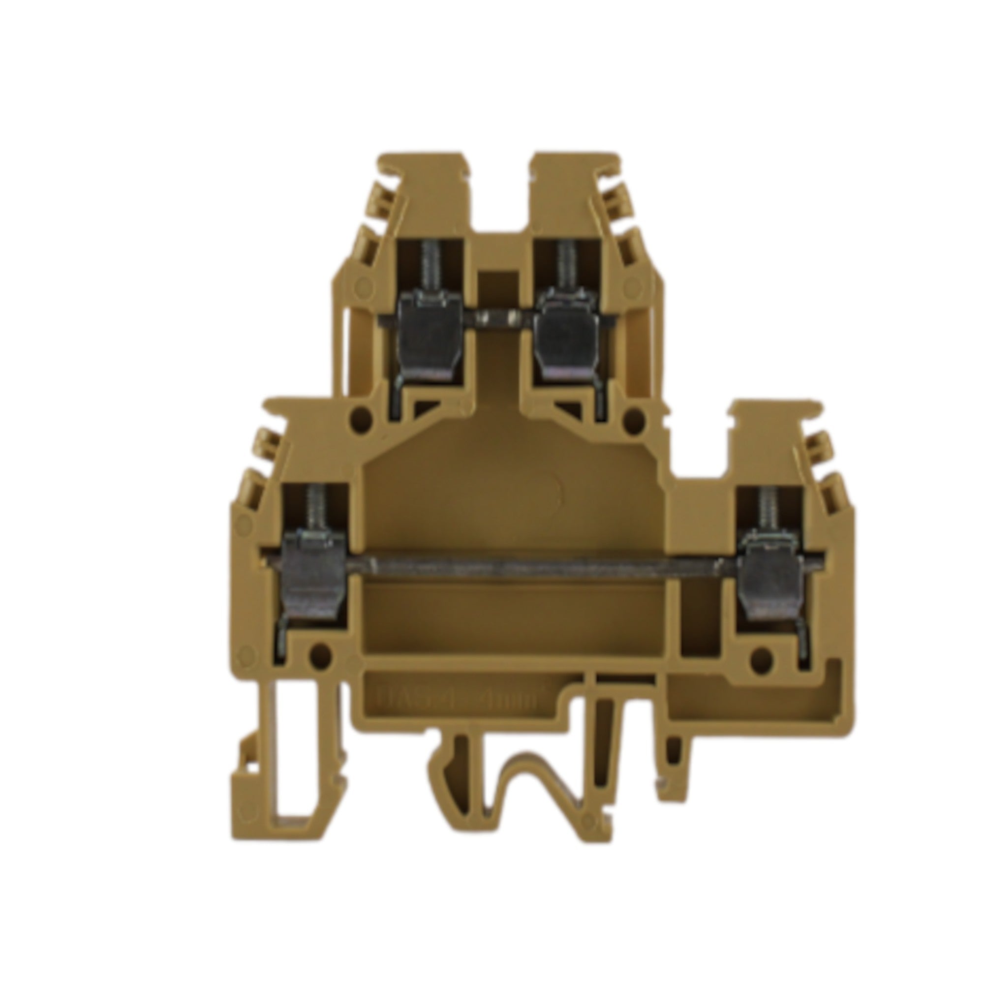 Morsetto a vite passante a due piani, 4 mm, beige Cabur