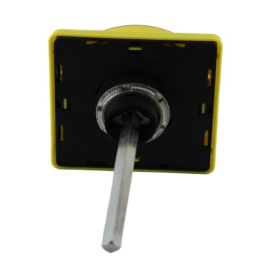 Maniglia 67 X 67 giallo/rosso 1-0-2 lucchettabile (adatto a serie commutatori a camme Phoenix 12, 16, 20) Giovenzana