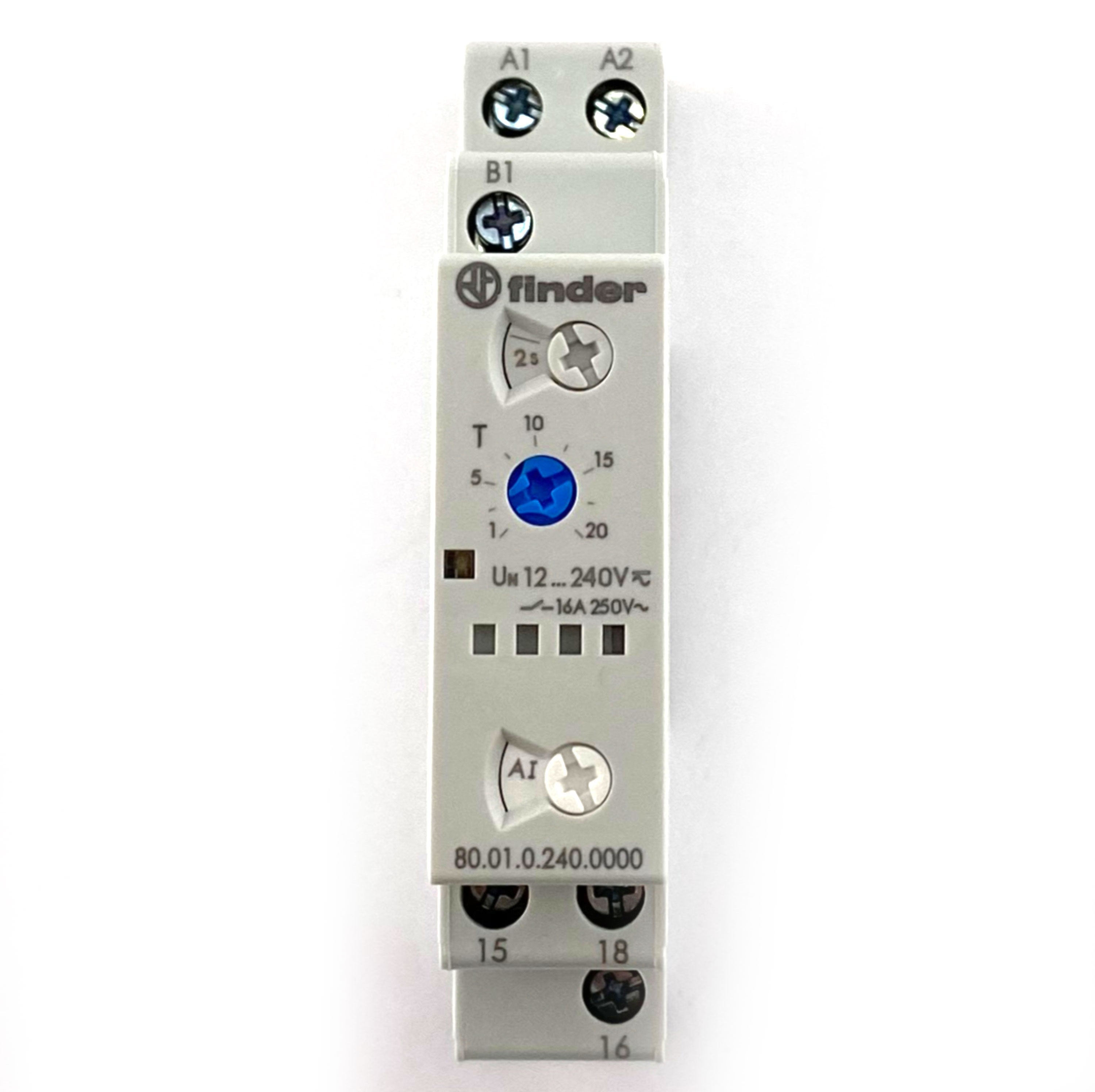 Minirelè temporizzato 12VCC/240VCA Finder