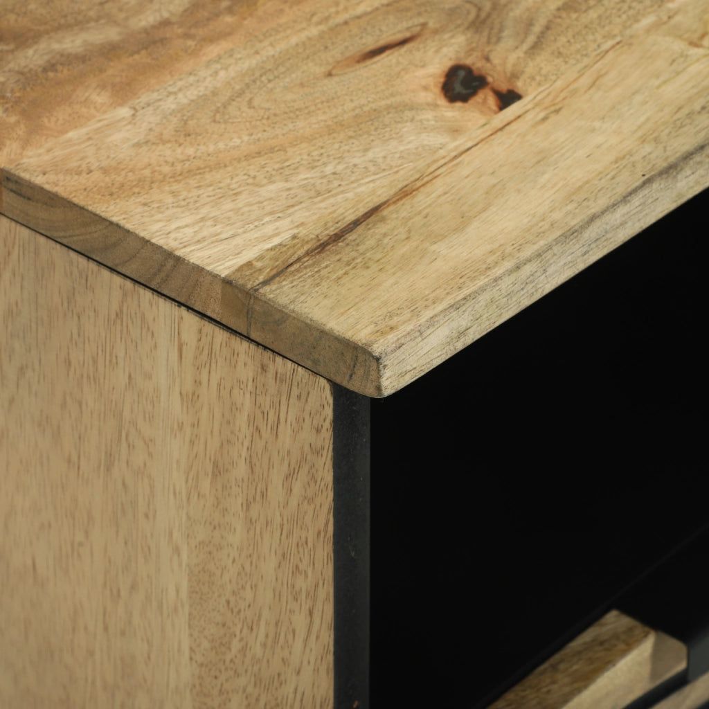 Mobile TV 100x33.5x46 cm in Legno Massello di Mango