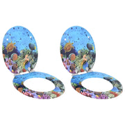 Sedile per toilette con chiusura morbida 2 pcs 44 x 38 cm 3414545