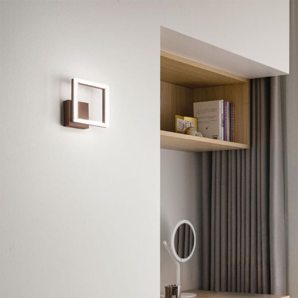 APPLIQUE DA PARETE A LED 11W LUCE CALDA 3000K 1080LM CORTEN SERIE BARD FABAS