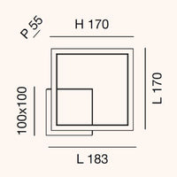 APPLIQUE DA PARETE A LED 11W LUCE CALDA 3000K 1080LM CORTEN SERIE BARD FABAS