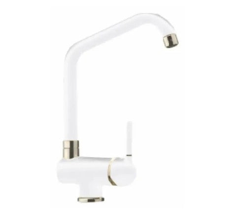 Miscelatore bocca Alta Lavello serie Matera Argo Rubinetterie Colore: Bianco Opaco