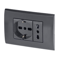 PLACCA PREMONTATA CON DOPPIA PRESA NERA DI POLY POOL