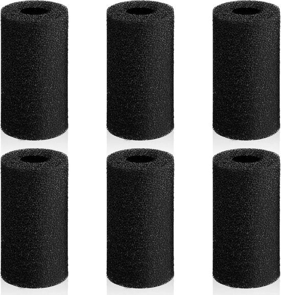 Filtro per acquario - Set di 6 spugne per filtro - Spugna per filtro - Spugna per filtraggio - Spugna per acquario - Accessori per filtro acquario - Spugna per filtro - Spugne di schiuma sostitutive - Adatto per filtro acquario - Spugna nera