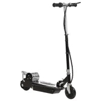 Monopattino Pieghevole per Bambini 7-12 Anni da 120W con Freno e Cavalletto, 75x37x98 cm, Nero