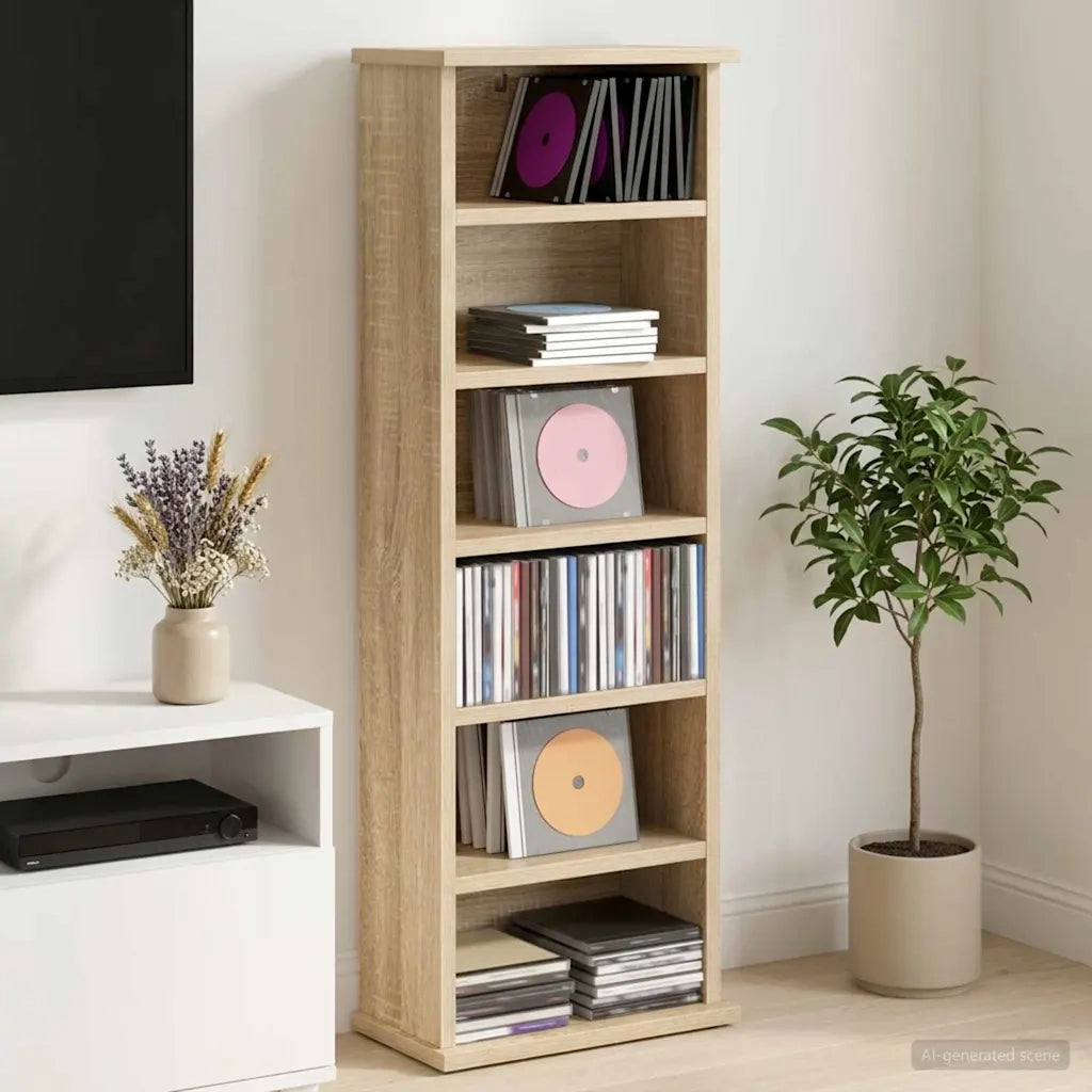 Mobile per CD Rovere Sonoma 60 x 17 x 92 cm 8012750