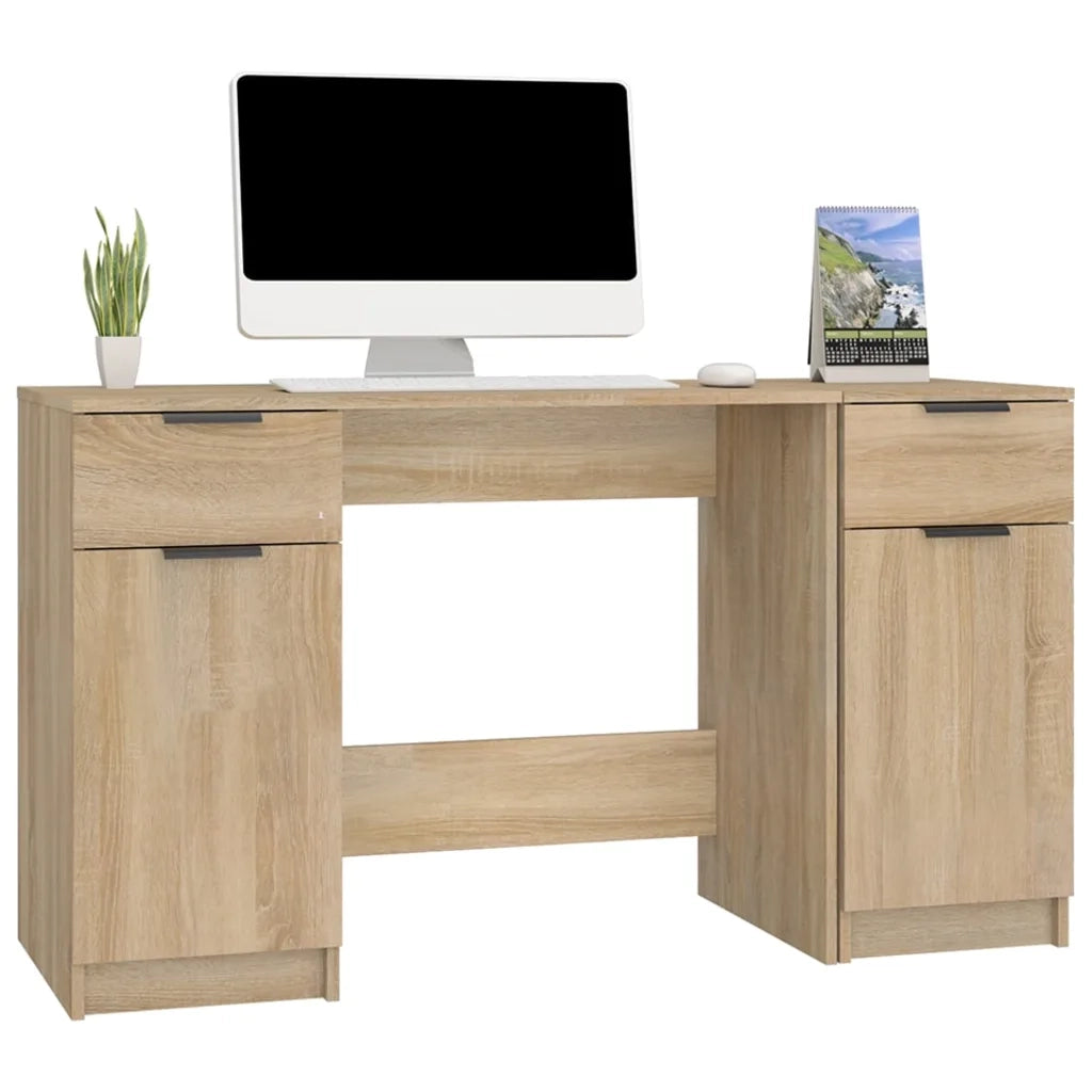 Scrivania con Mobile Laterale Rovere Sonoma Legno Multistrato 3115910
