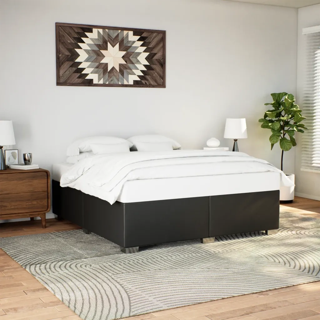 vidaXL Giroletto Nero 200x200 cm in Similpelle