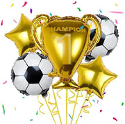 Decorazioni per bambini - 5 pezzi di palloncini da calcio - Adatto a compleanni - Feste di calcio - Palloncini in plastica - Mondiale - Idoneo per