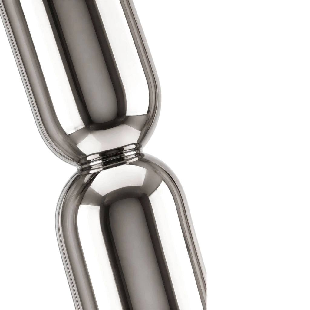Specchio ovale finitura lucida, 70cm, argento