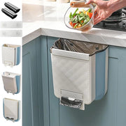 Cassetta di Rifiuti Ripiegabile, 11L Contenitore di Rifiuti Appeso per la Cucina, Organizzatore di Sacchetti di Rifiuti con Cassetta di Rifiuti per la Cucina, Cassetta di Rifiuti per la Parete per la Cucina, Cucina, Ufficio, Bagno, Auto, Campeggio, Blu