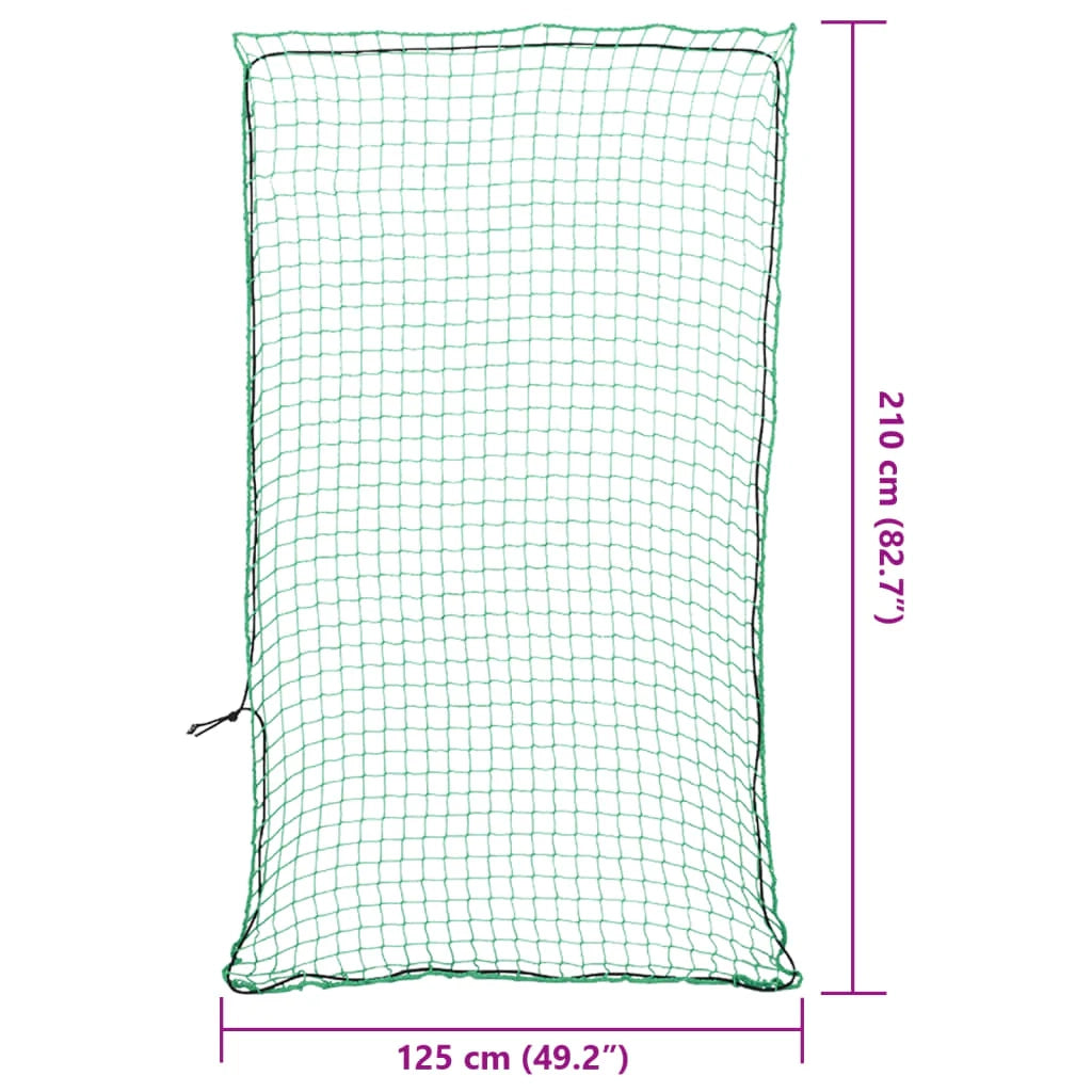 Rete per rimorchio telo di fissaggio del carico portapacchi con corda elastica 2,1 x 1,25 m PP verde 02_0042178