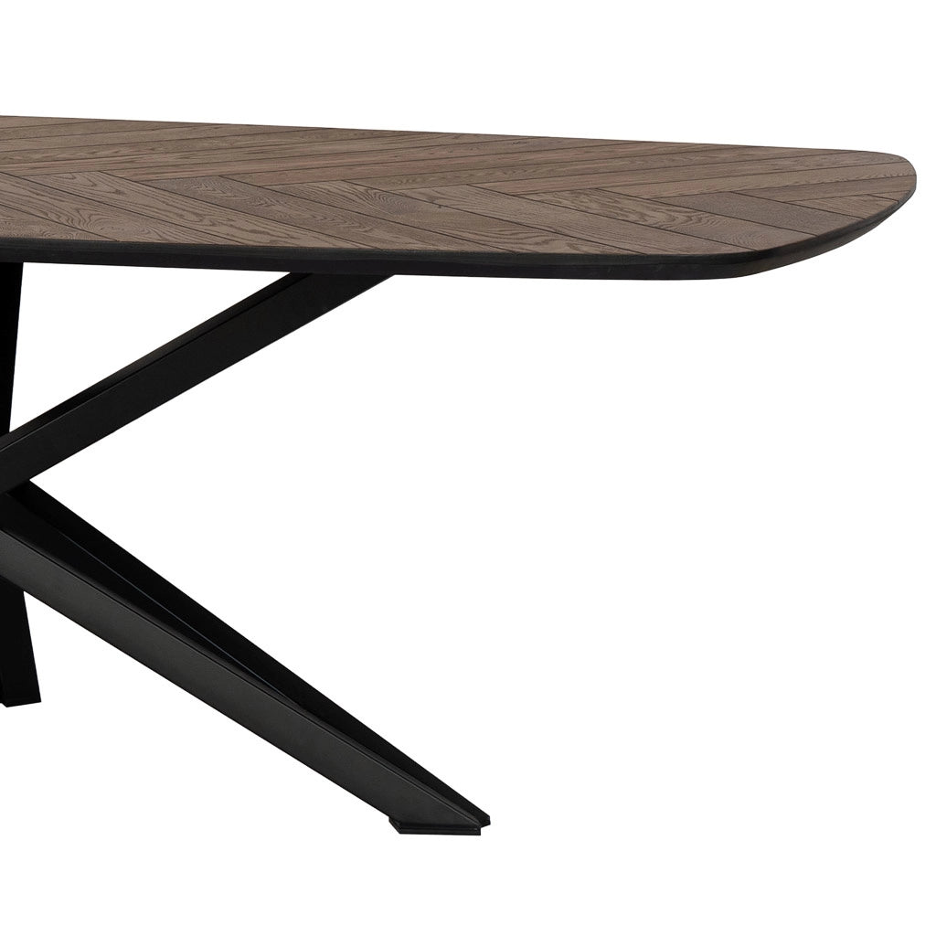 Tavolo da pranzo danese in legno/DM color noce scuro 240x100x77