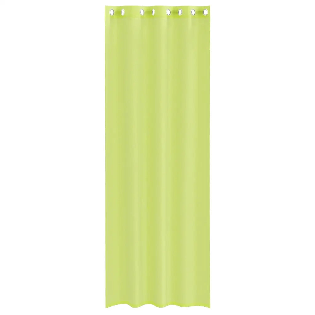 Tende in Voile con Occhielli 2 pz Verde Mela 140x260 cm