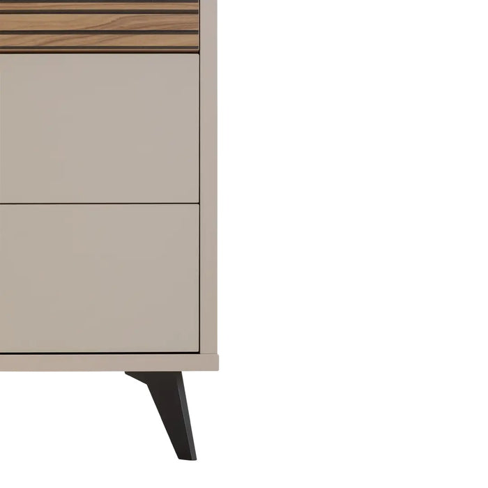 CASSETTIERA BRAVO 92X45XH95CM CASHMERE/RIGATO.