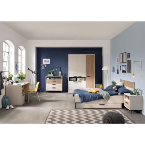 CASSETTIERA BRAVO 92X45XH95CM CASHMERE/RIGATO.